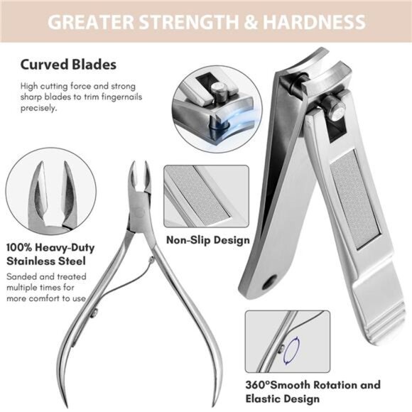 Gifts for Women, Manicure Set Professional Manicure Kit 11 in 1 Nail Kit - Picture 3 of 7